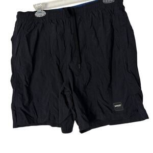 Speedo Size XL Male Black UPF 50+ Athletic Fitness Shorts Zipper Pocket Gym Swim